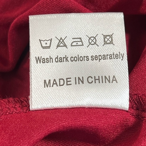 NIVYEE Casual A-Line V-Neck Casual Dress, Flutter Sleeves, Pockets, Red, Medium - Picture 11 of 11